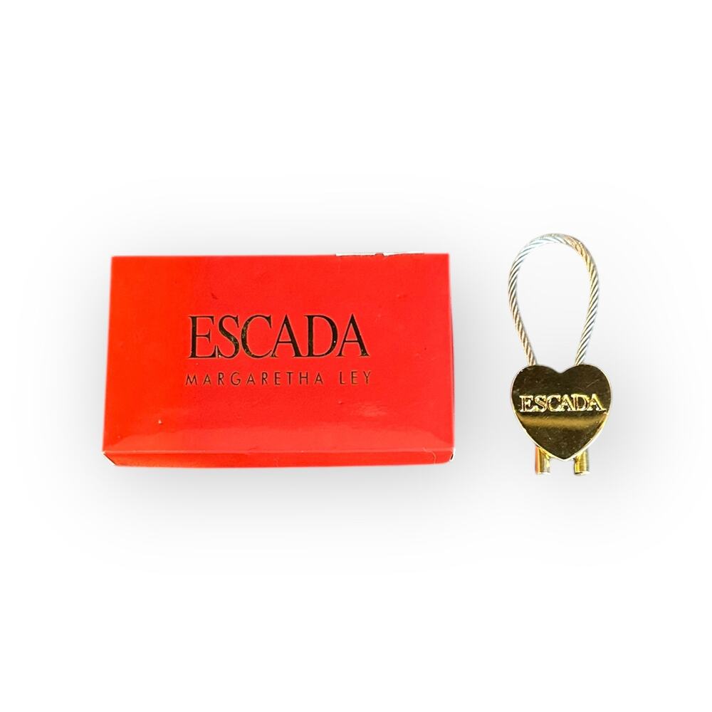 Escada Heart Goldtone Keyring Keychain